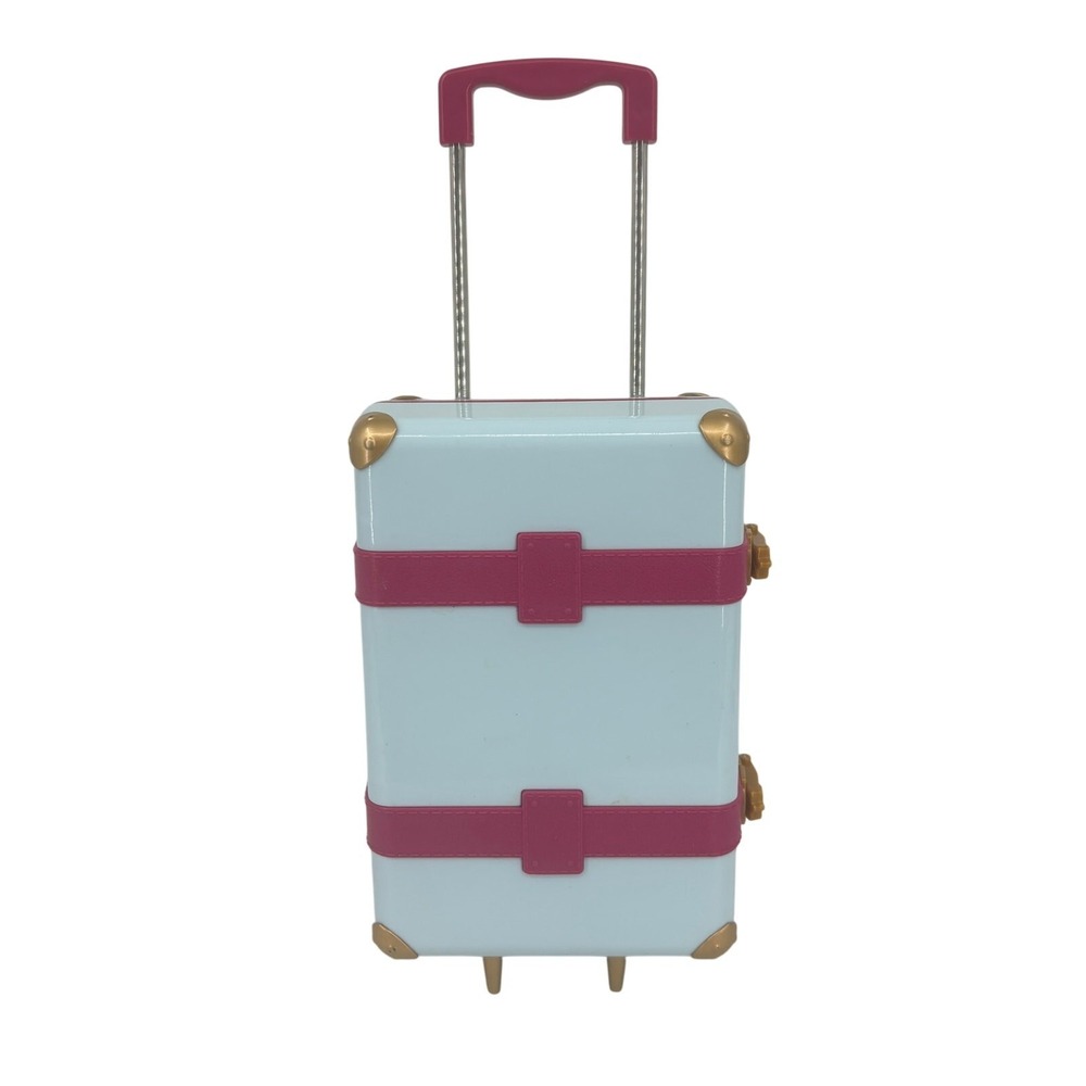 American Girl Travel in Style Suitcase Doll Accessory Blue Pink Truly Me 2017